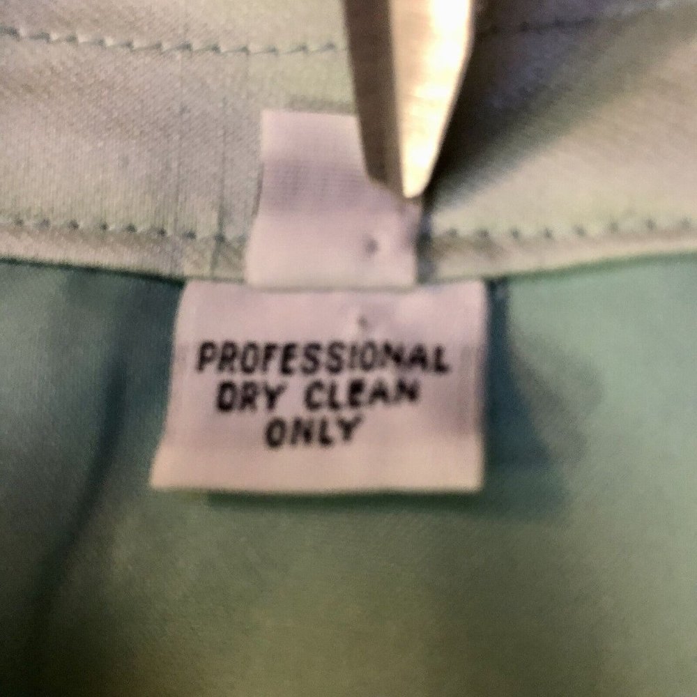 Vintage Travilla Skirt Suit Womens 10 Used Green Special Occasion - Picture 11 of 16